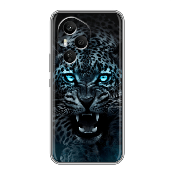 Силиконовый чехол на Honor 400 Pro с принтом Темный леопард Силиконовый чехол на Honor 400 Pro с принтом Темный леопард