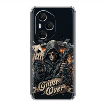 Силиконовый чехол на Honor 400 Pro с принтом Скелет карты Силиконовый чехол на Honor 400 Pro с принтом Скелет карты