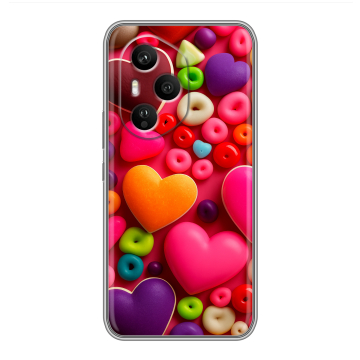Силиконовый чехол на Honor 400 Pro с принтом Сердечки Силиконовый чехол на Honor 400 Pro с принтом Сердечки