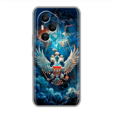 Силиконовый чехол на Honor 400 Pro с принтом Герб флаг России