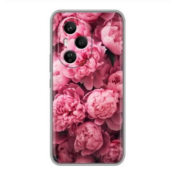 Силиконовый чехол на Honor 400 Pro с принтом цветы пионы