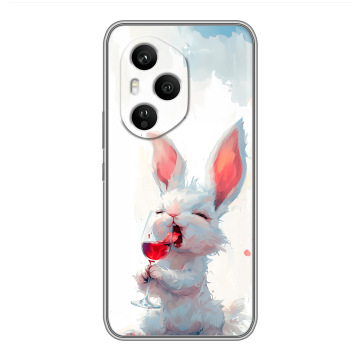 Силиконовый чехол на Honor 400 Pro с принтом кролик зайчик