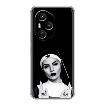 Силиконовый чехол на Honor 400 Pro с принтом монашка