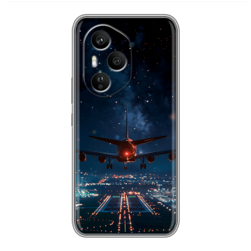 Силиконовый чехол на Honor 400 Pro с принтом самолет