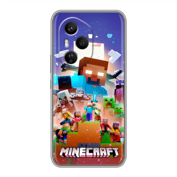 Силиконовый чехол на Honor 400 Pro с принтом Майнкрафт Minecraft