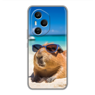 Силиконовый чехол на Honor 400 Pro с принтом Капибара Силиконовый чехол на Honor 400 Pro с принтом Капибара