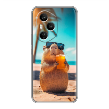 Силиконовый чехол на Honor 400 Pro с принтом Капибара