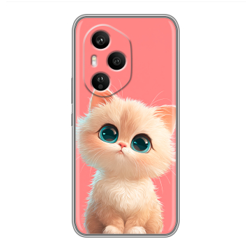 Силиконовый чехол на Honor 400 Pro с принтом Розовый котенок