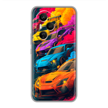 Силиконовый чехол на Honor 400 Pro с принтом Тачки