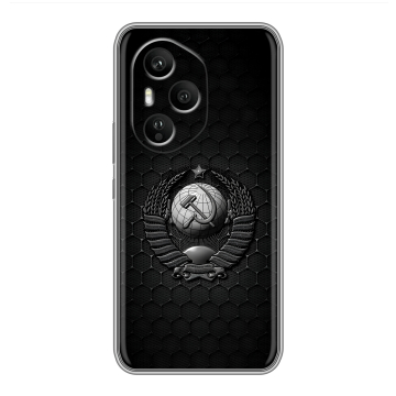 Силиконовый чехол на Honor 400 Pro с принтом Герб Флаг СССР