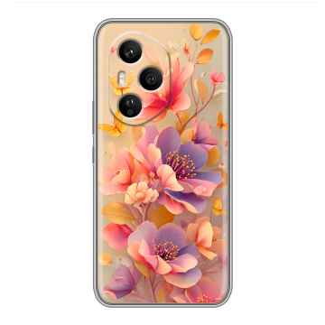Силиконовый чехол на Honor 400 Pro с принтом Цветы и бабочки