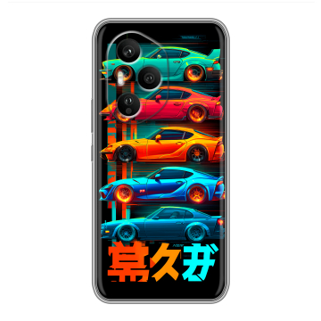 Силиконовый чехол на Honor 400 Pro с принтом машины тачки