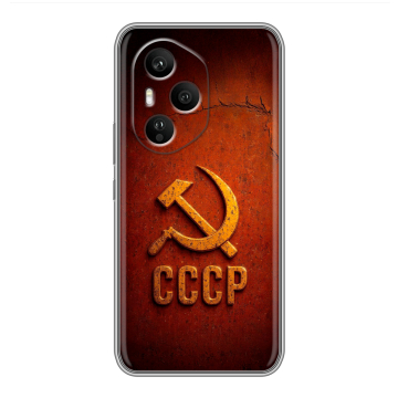 Силиконовый чехол на Honor 400 Pro с принтом Флаг Герб СССР Силиконовый чехол на Honor 400 Pro с принтом Флаг Герб СССР