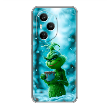 Силиконовый чехол на Honor 400 Pro с принтом Новый год гринч