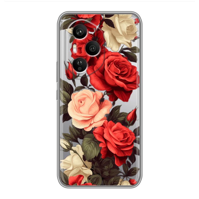 Силиконовый чехол на Honor 400 Pro с принтом Розы Силиконовый чехол на Honor 400 Pro с принтом Розы