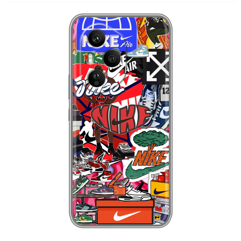 Силиконовый чехол на Honor 400 Pro с принтом Найк Nike яркий Силиконовый чехол на Honor 400 Pro с принтом Найк Nike яркий