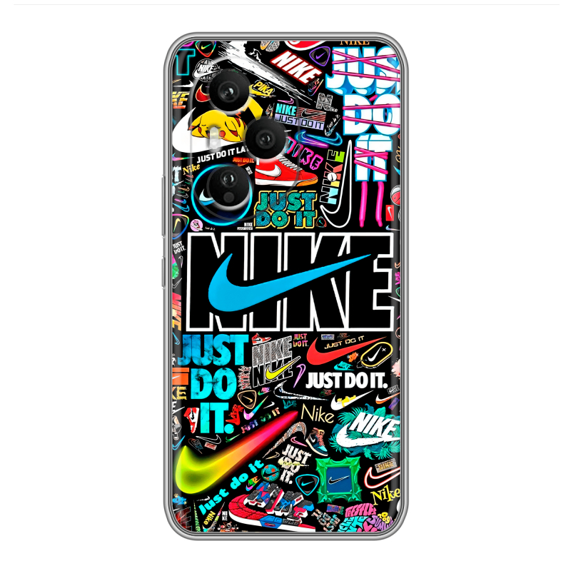 Силиконовый чехол на Honor 400 Pro с принтом найк nike черный Силиконовый чехол на Honor 400 Pro с принтом найк nike черный