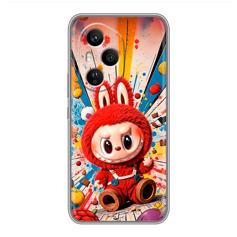 Силиконовый чехол на Honor 400 Pro с принтом Labubu Лабубу Силиконовый чехол на Honor 400 Pro с принтом Labubu Лабубу