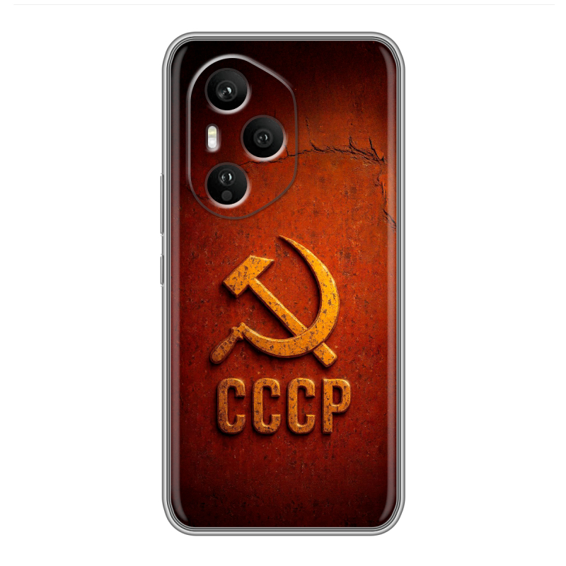 Силиконовый чехол на Honor 400 Pro с принтом Флаг Герб СССР Силиконовый чехол на Honor 400 Pro с принтом Флаг Герб СССР