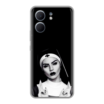 Силиконовый чехол на OPPO A5x с принтом монашка