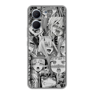Силиконовый чехол на OPPO A5x с принтом Ahegao Ахегао Аниме