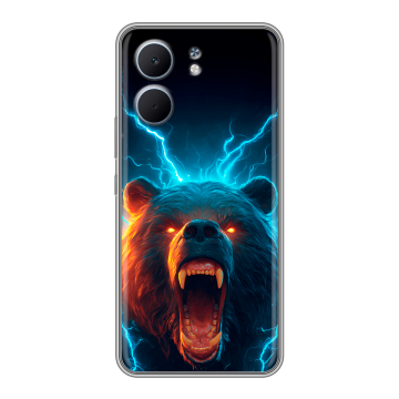 Силиконовый чехол на OPPO A5x с принтом Медведь