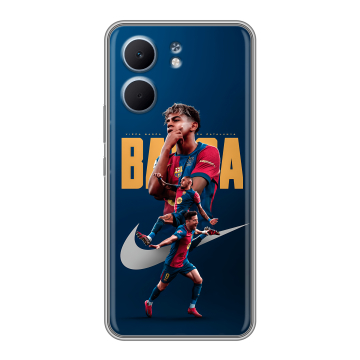 Силиконовый чехол на OPPO A5x с принтом Барселона Barca Yamal Силиконовый чехол на OPPO A5x с принтом Барселона Barca Yamal