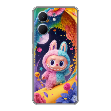 Силиконовый чехол на OPPO A5x с принтом Labubu Лабубу