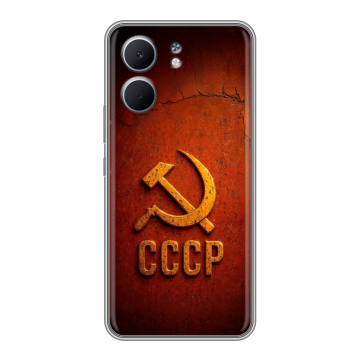 Силиконовый чехол на OPPO A5x с принтом Флаг Герб СССР