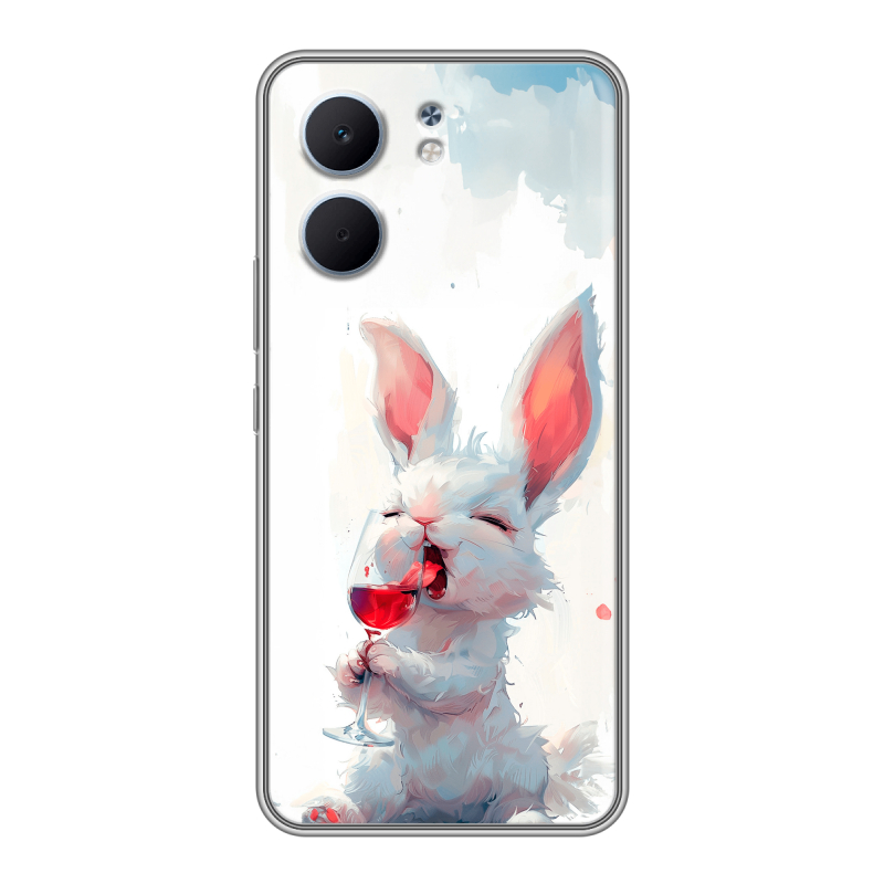 Силиконовый чехол на OPPO A5x с принтом кролик зайчик Силиконовый чехол на OPPO A5x с принтом кролик зайчик