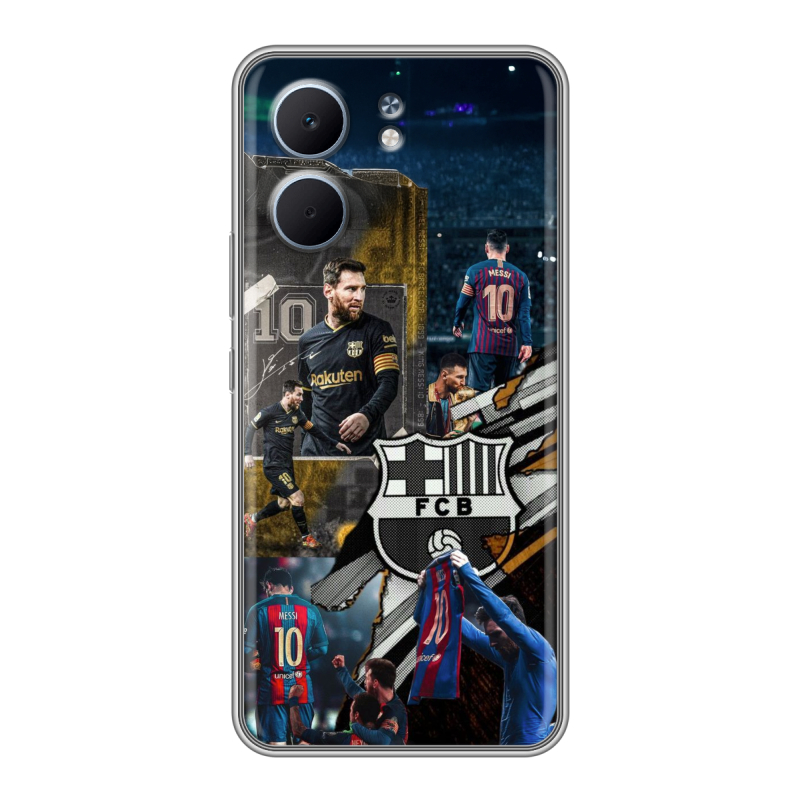Силиконовый чехол на OPPO A5x с принтом Messi Barcelona Силиконовый чехол на OPPO A5x с принтом Messi Barcelona