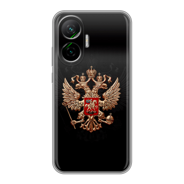 Силиконовый чехол на Poco F7 с принтом Герб России