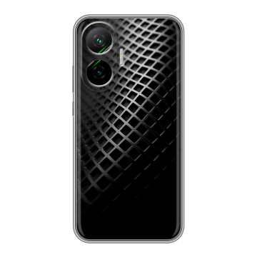 Силиконовый чехол на Poco F7 с принтом Текстура металла