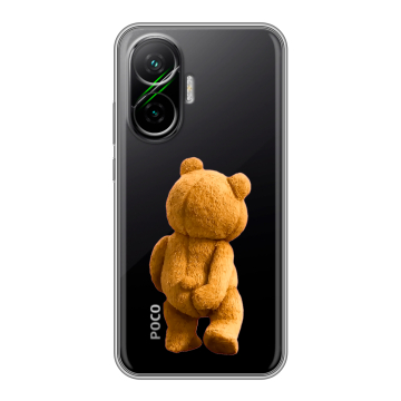 Силиконовый чехол на Poco F7 с принтом Медведь
