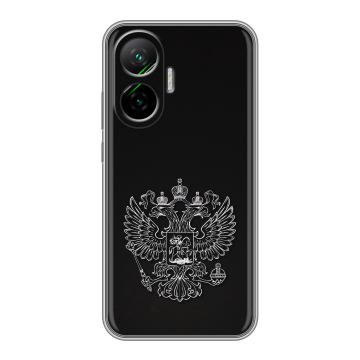 Силиконовый чехол на Poco F7 с принтом Герб России
