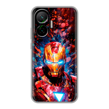 Силиконовый чехол на Poco F7 с принтом Железный человек Ironman Силиконовый чехол на Poco F7 с принтом Железный человек Ironman