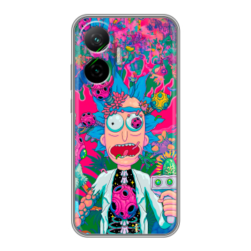 Силиконовый чехол на Poco F7 с принтом Рик и Морти Rick Morty Силиконовый чехол на Poco F7 с принтом Рик и Морти Rick Morty