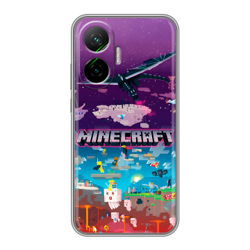 Силиконовый чехол на Poco F7 с принтом Майнкрафт Minecraft Силиконовый чехол на Poco F7 с принтом Майнкрафт Minecraft