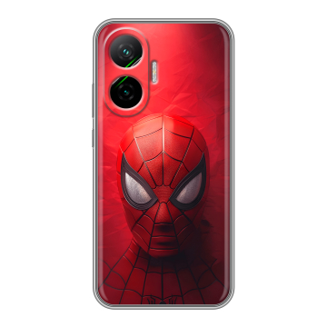 Силиконовый чехол на Poco F7 с принтом Spiderman Человек паук