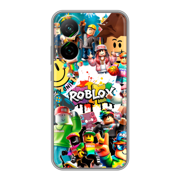 Силиконовый чехол на Poco F7 с принтом Roblox Роблокс