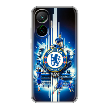 Силиконовый чехол на Poco F7 с принтом Chelsea Челси