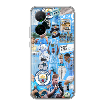Силиконовый чехол на Poco F7 с принтом Man City Манчестер Сити