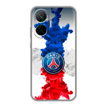 Силиконовый чехол на Poco F7 с принтом PSG ПСЖ