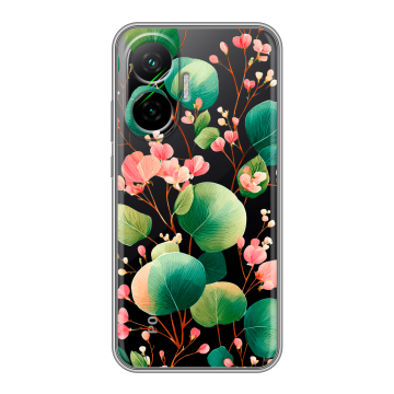 Силиконовый чехол на Poco F7 с принтом женский
