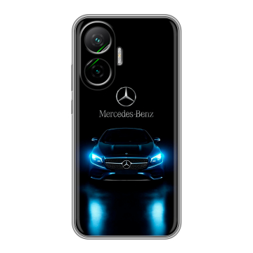 Силиконовый чехол на Poco F7 с принтом Mercedes Мерседес