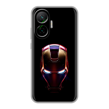 Силиконовый чехол на Poco F7 с принтом IronMan Железный человек