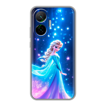 Силиконовый чехол на Poco F7 с принтом Холодное сердце Frozen