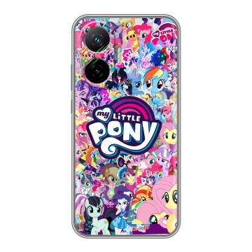 Силиконовый чехол на Poco F7 с принтом My little pony Дружба чудо
