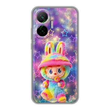 Силиконовый чехол на Poco F7 с принтом Labubu Лабубу