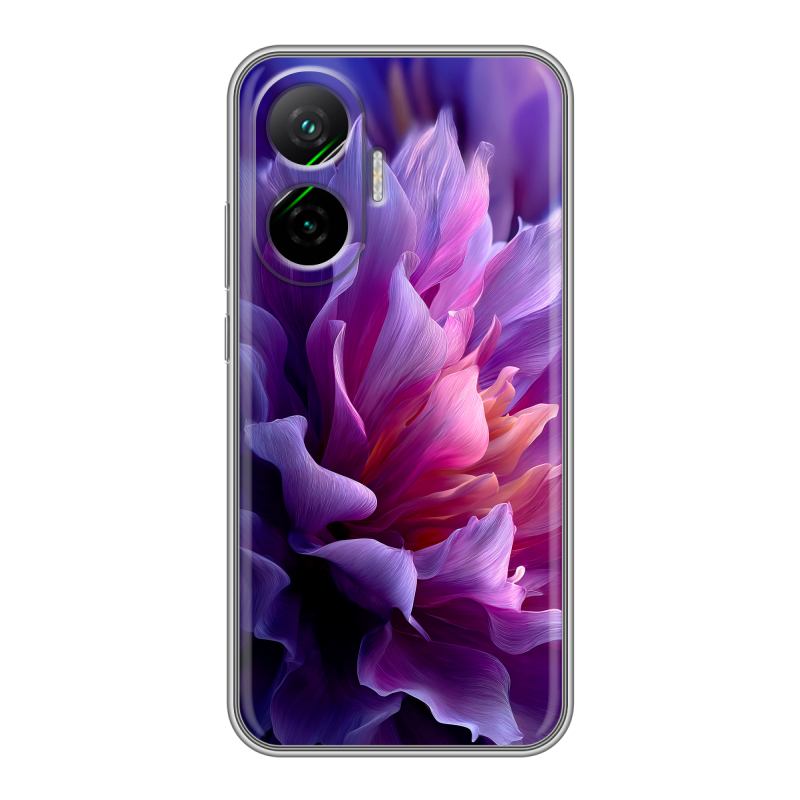 Силиконовый чехол на Poco F7 с принтом женский цветы Силиконовый чехол на Poco F7 с принтом женский цветы